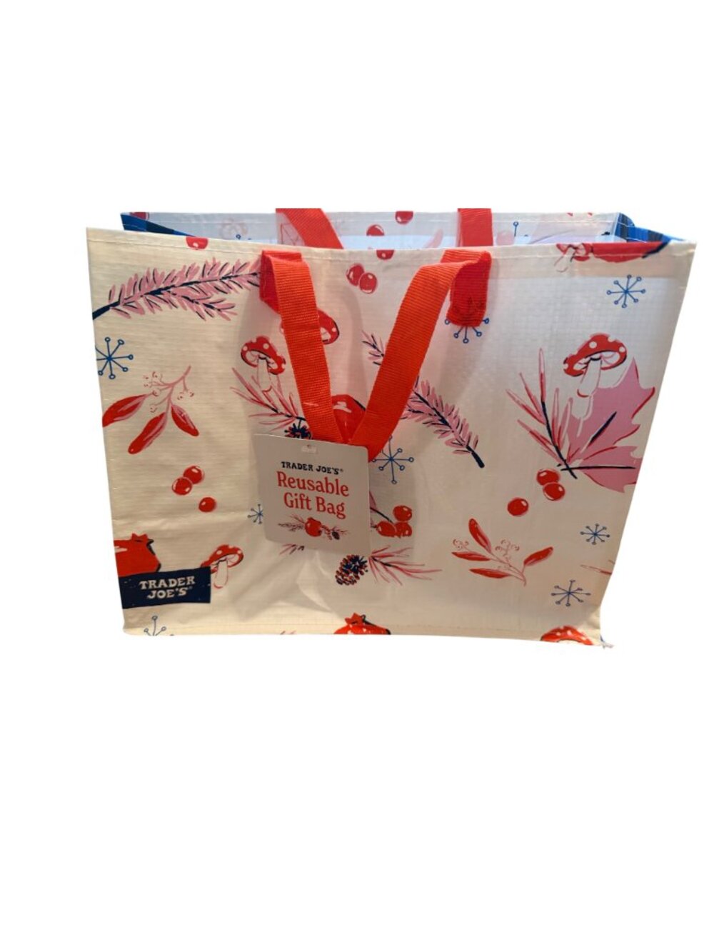 Trader Joe’s Reusable‎ Tote Bag Bundle Set of 3 Holiday Christmas Grocery Bags - Picture 5 of 5